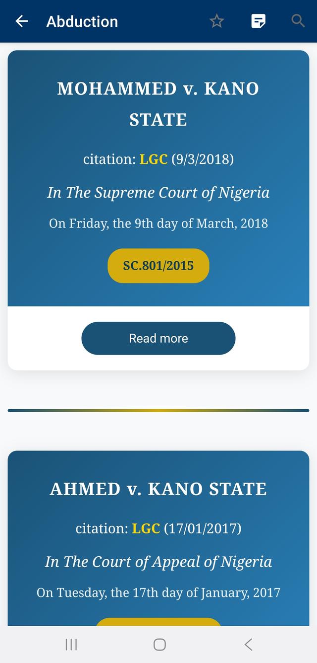 Lawyers Guide App Screenshot